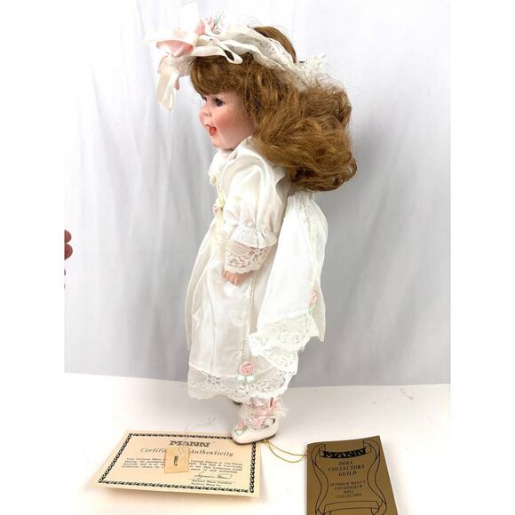 VTG Seymour Mann Connoisseur Collection Porcelain Doll Sally 16" 1991 - Picture 4 of 16